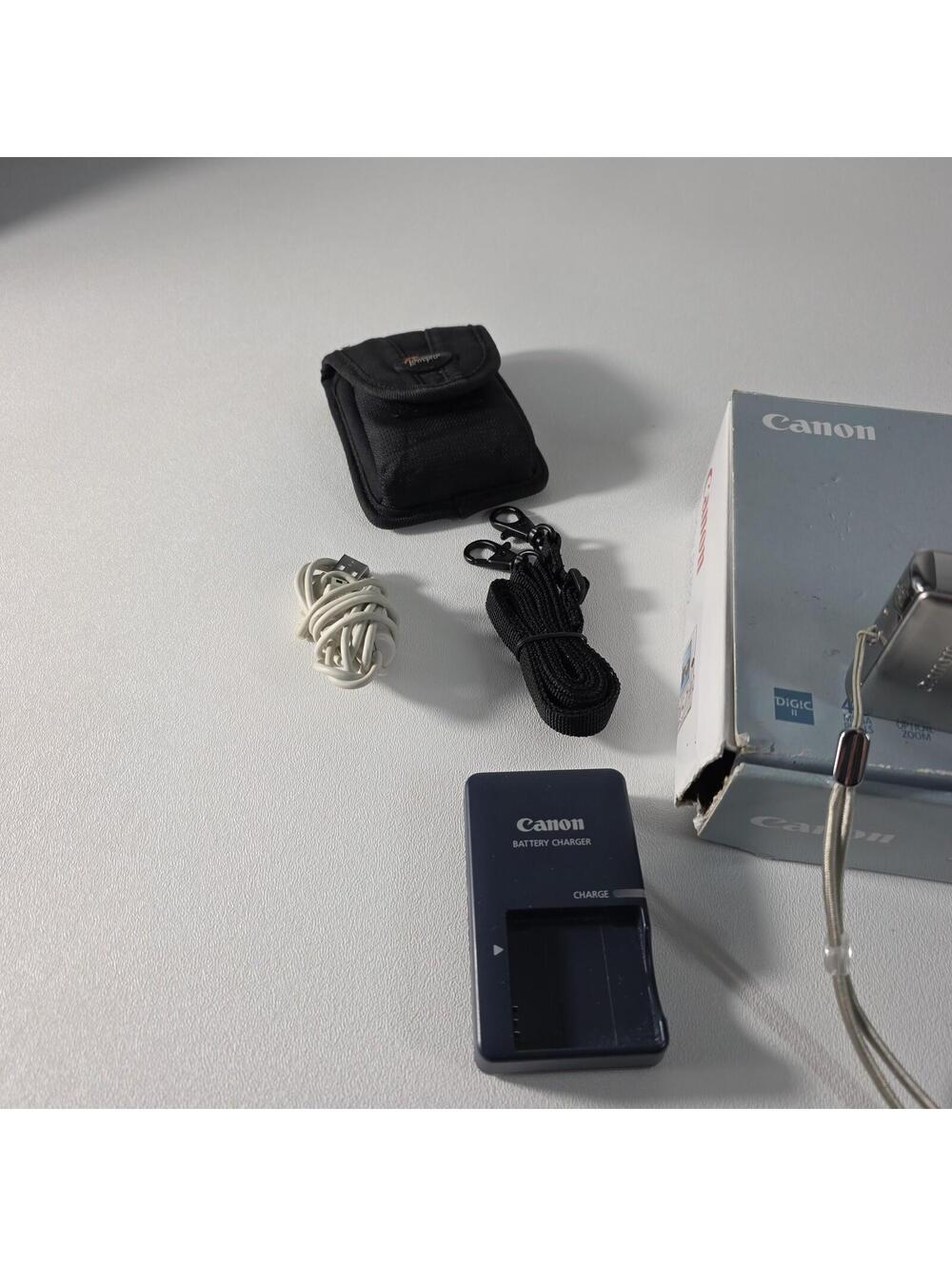 Canon PowerShot Digital ELPH SD300 Camera w/ Battery, SD Card & Charger Tested - Picture 4 of 9
